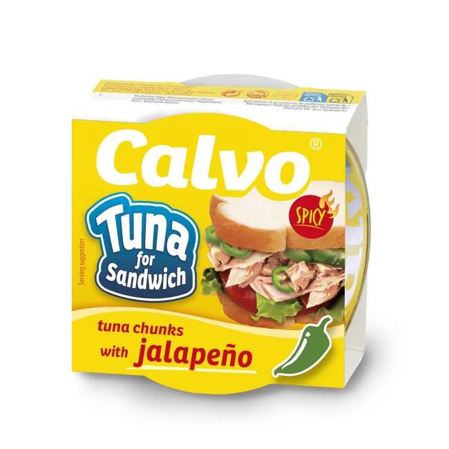 Ton Pentru Sandvis Cu Jalapeno Calvo 142g